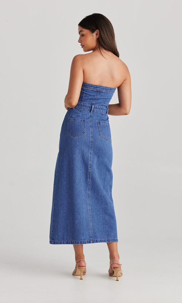 CORALEE-Strapless Dress