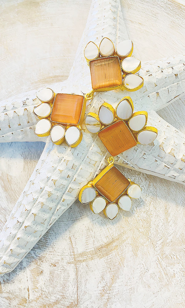 DIAMONTE- Floral Earrings