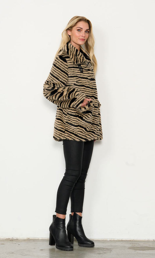 ZEBB- Short Fur Coat