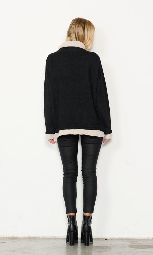 HEMME- Contrast Roll Neck