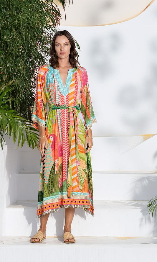 CABOS- Tropical Print Midi