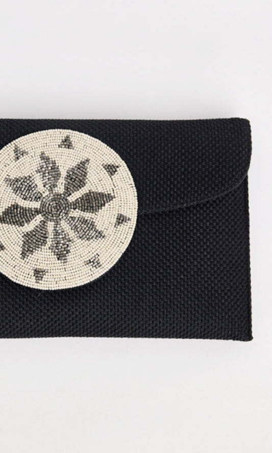 SUNDIAL- Beaded Clutch