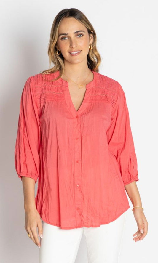 SHAY- Pleated Shirt