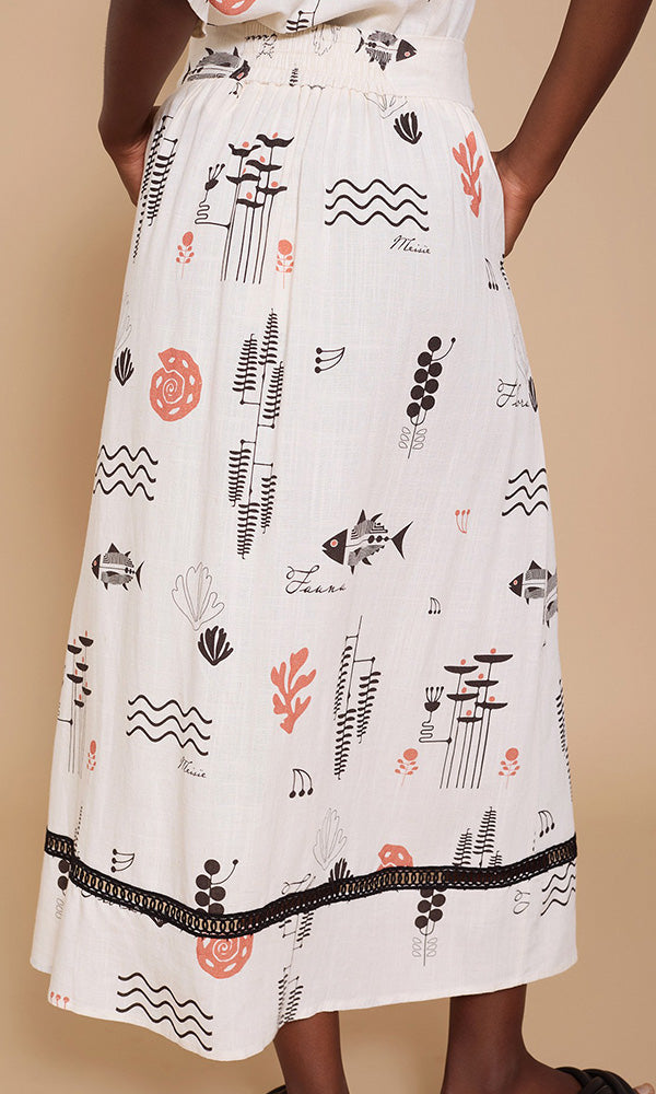 FAUNA- Lace Detail Skirt