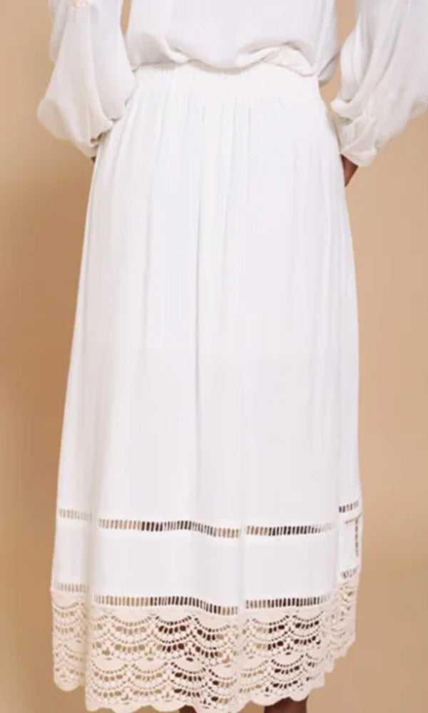 FLORA- Lace Detail Skirt