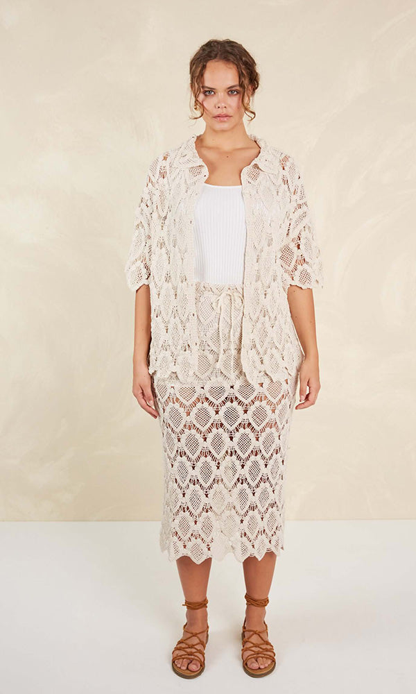 KEA- Lace Knit Shirt