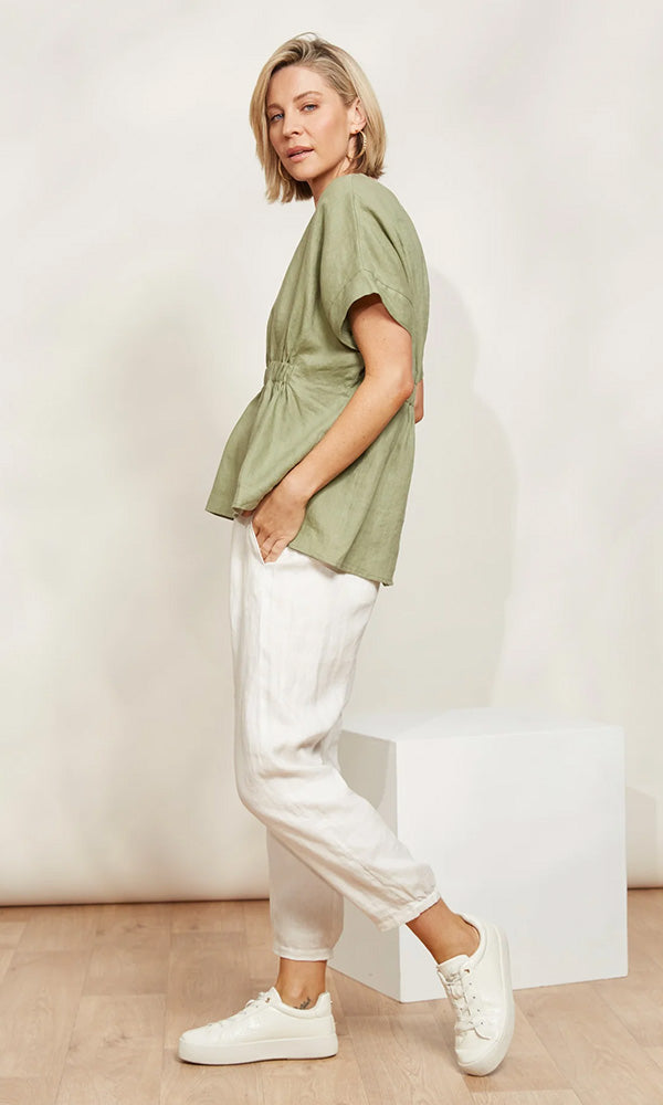 BONJOUR- Linen top