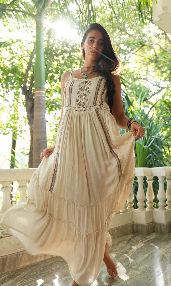 ITHIKA- Embroidered Maxi