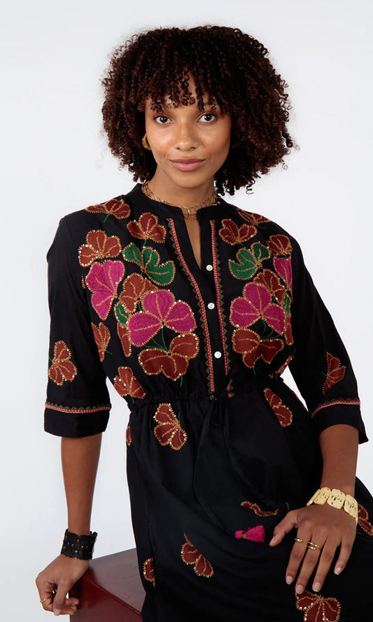 MIGUEL- Embroidered Maxi