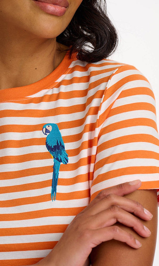 PARROT- V-Neck Stripe Tee