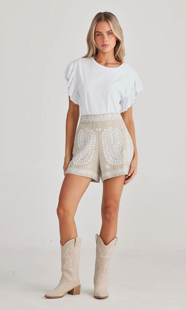 VENICE- Embroidered Short