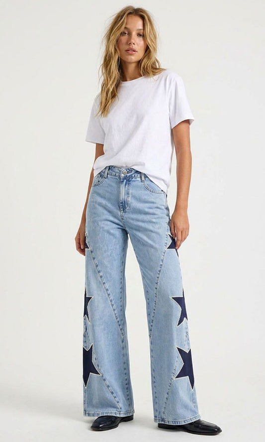 STARS & PEARL- Wide leg jeans