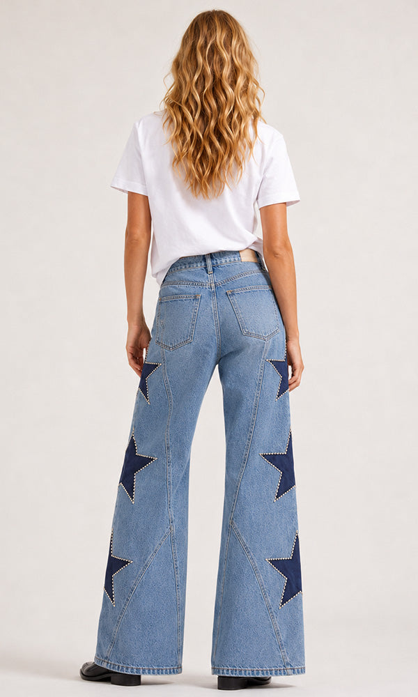 STARS & PEARL- Wide leg jeans