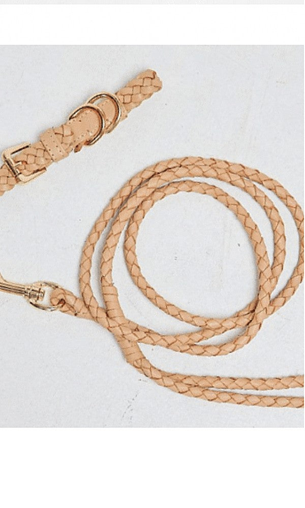 COLLAR- Leather Plaited