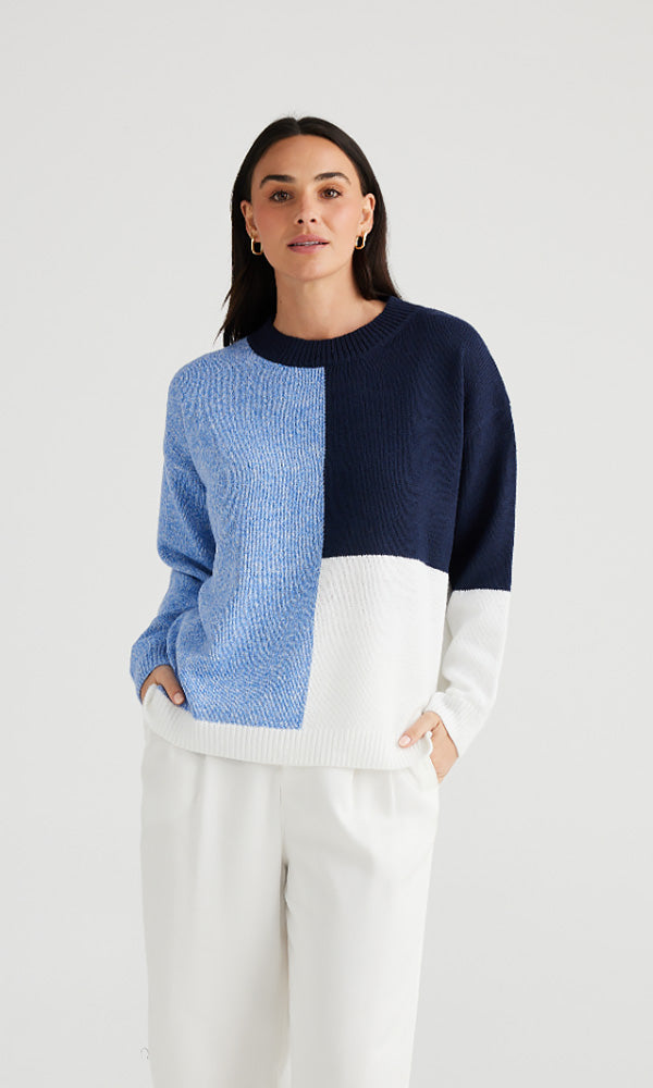 BRAVE AND TRUE HARMONY KNIT NAVY