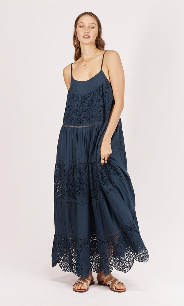 KARLI- Embroidered Maxi