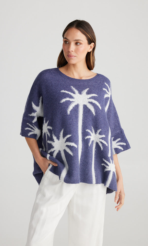 HOLIDAY PALM COVE KNIT NAVY