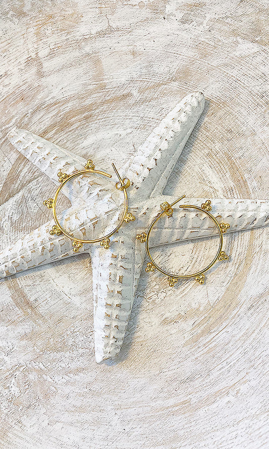 JADE- Studded Hoop