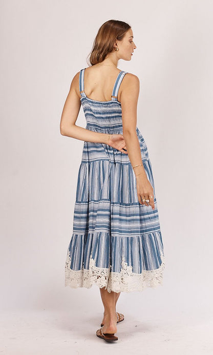 DALE- Denim Stripe Midi