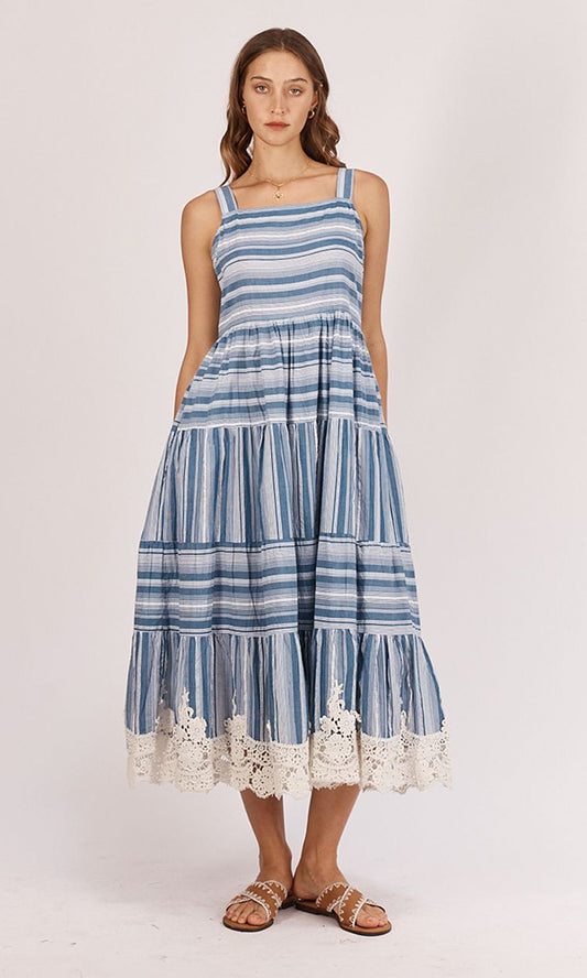 DALE- Denim Stripe Midi