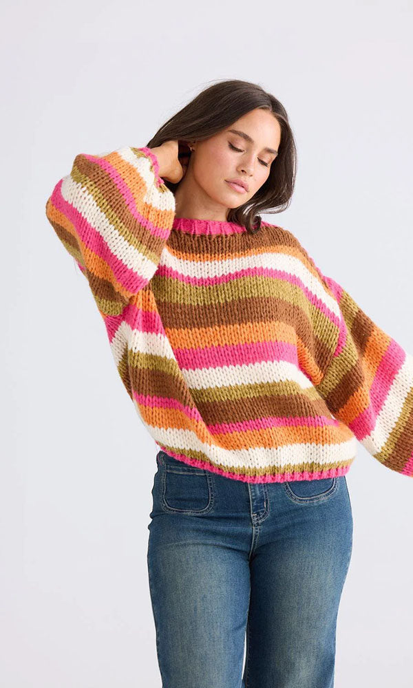 FAWN- Multi Stripe Jumper