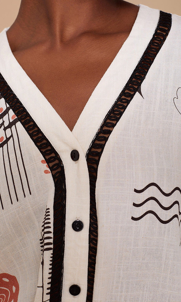 FAUNA- Lace Detailed Shirt