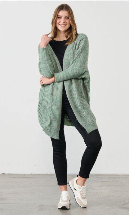CAB WRAP- Cable Knit Cardi