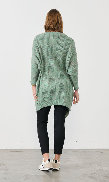 CAB WRAP- Cable Knit Cardi