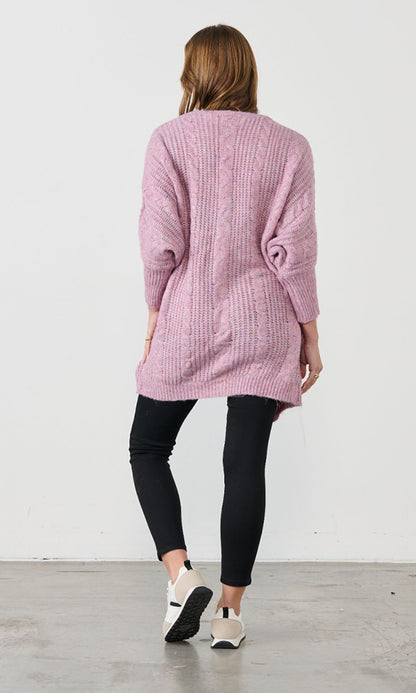 CAB WRAP- Cable Knit Cardi