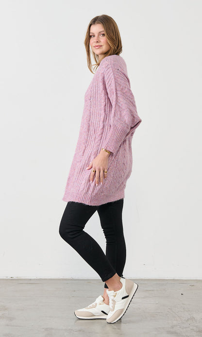 CAB WRAP- Cable Knit Cardi