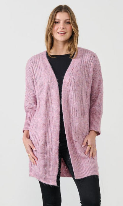 CAB WRAP- Cable Knit Cardi