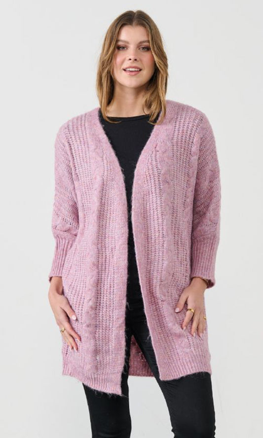 CAB WRAP- Cable Knit Cardi