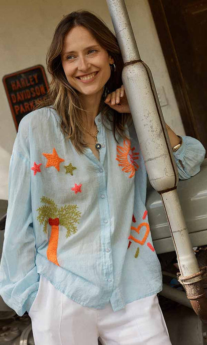 ZIAH- Embroidered Shirt