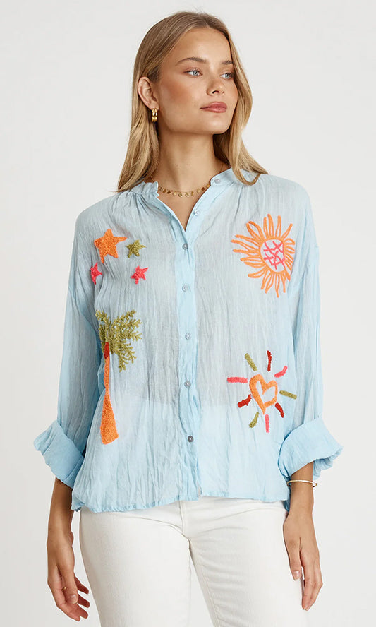 ZIAH- Embroidered Shirt
