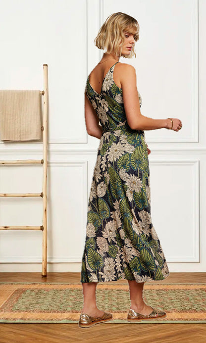 La Roma- Floral Lurex Halter