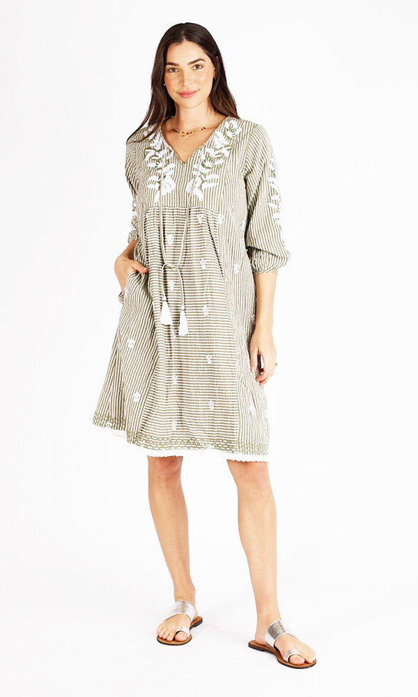 KYLIE- Embroidered Shirtdress