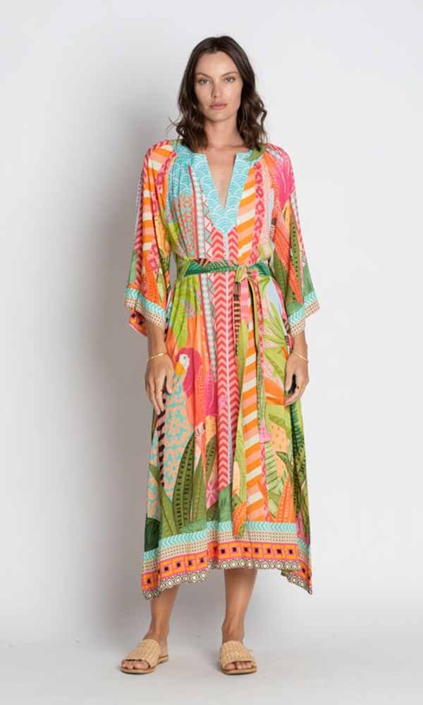 CABOS- Tropical Print Midi