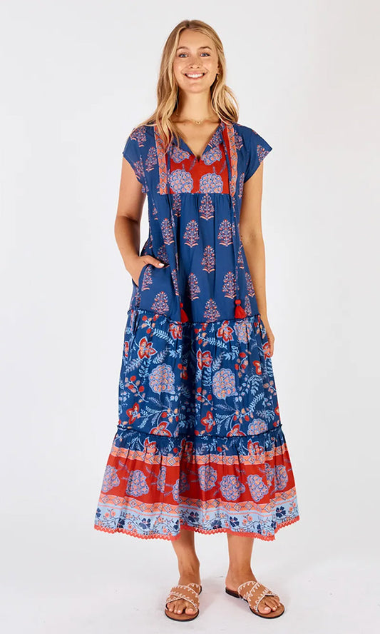 RAINA- Block Print Maxi