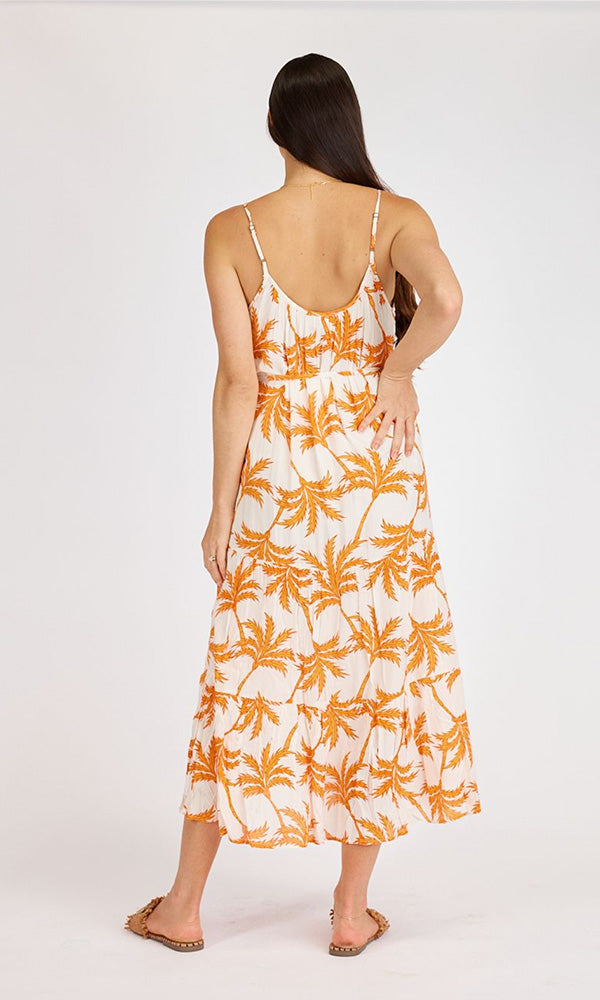 TAHITI- Palm Print Sundress