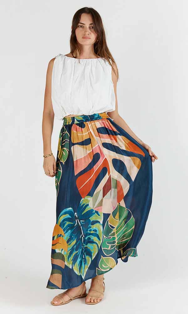 BLUES- Silky Skirt