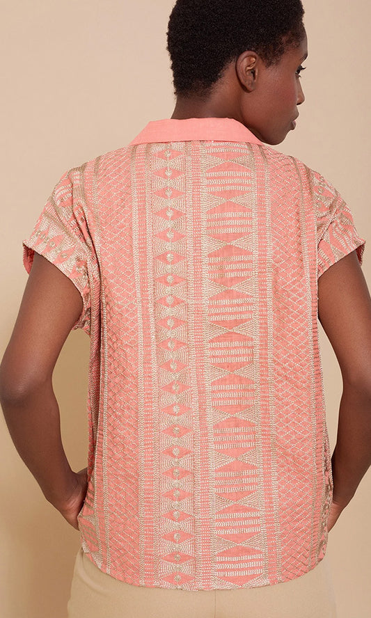 SPARK- Gold Embroidered Shirt