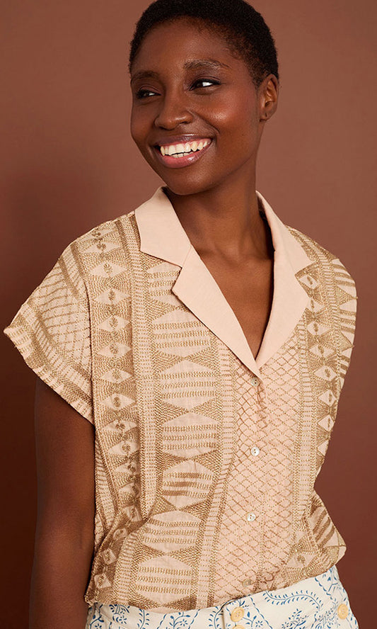 SPARK- Gold Embroidered Shirt