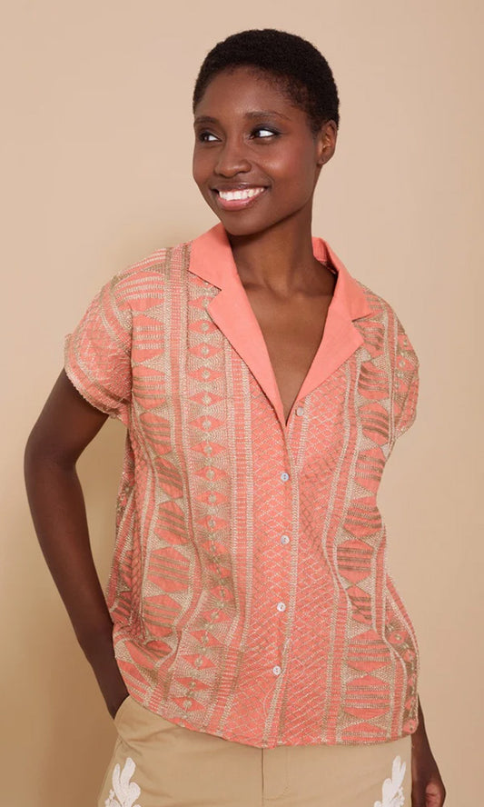 SPARK- Gold Embroidered Shirt