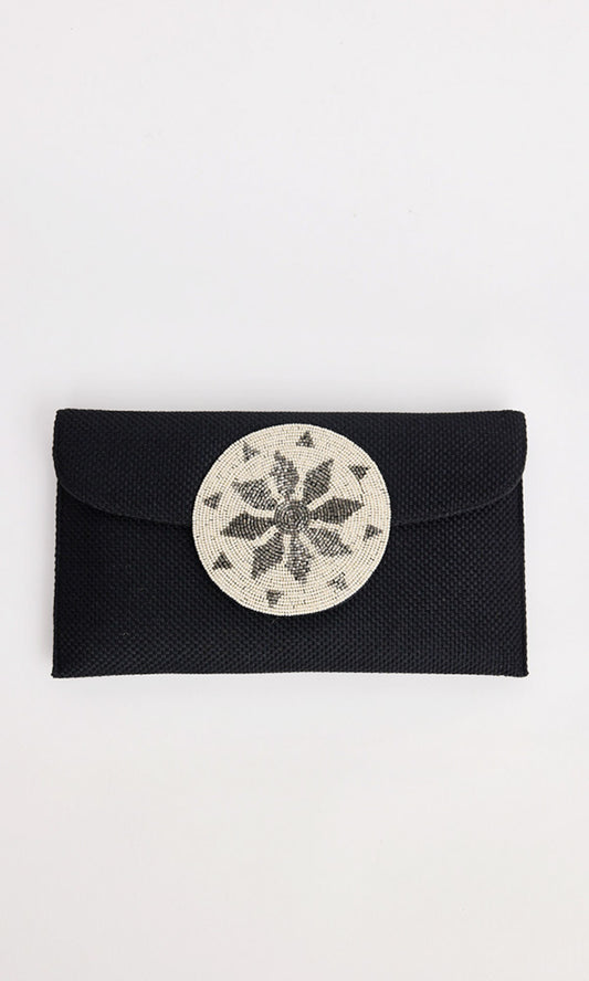 SUNDIAL- Beaded Clutch