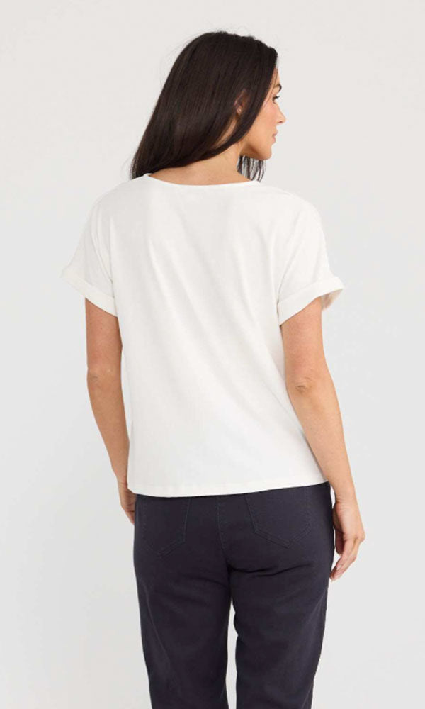 RAPT- V-neck Knot Tee