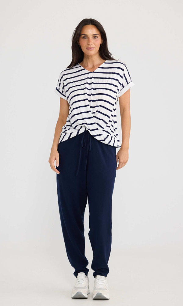 RAPT- V-neck Knot Tee