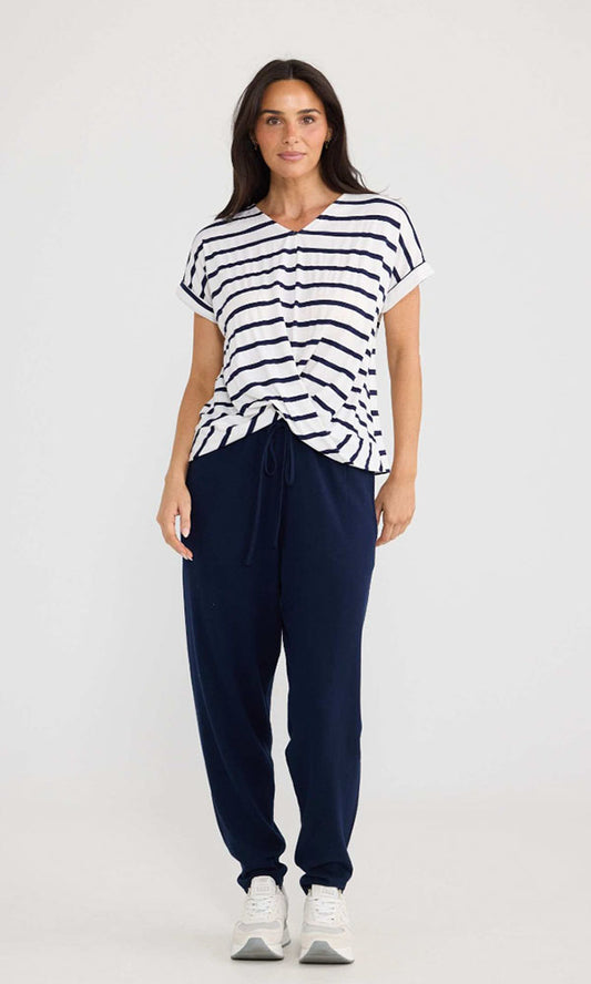 RAPT- V-neck Knot Tee