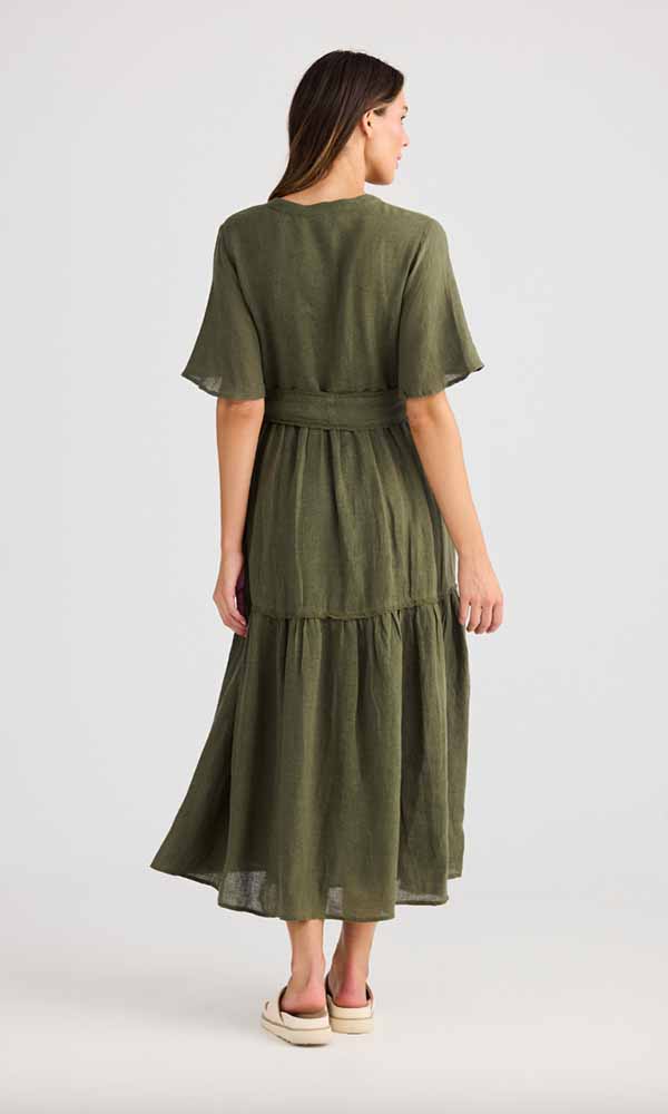 LYN- Linen Tiered Dress