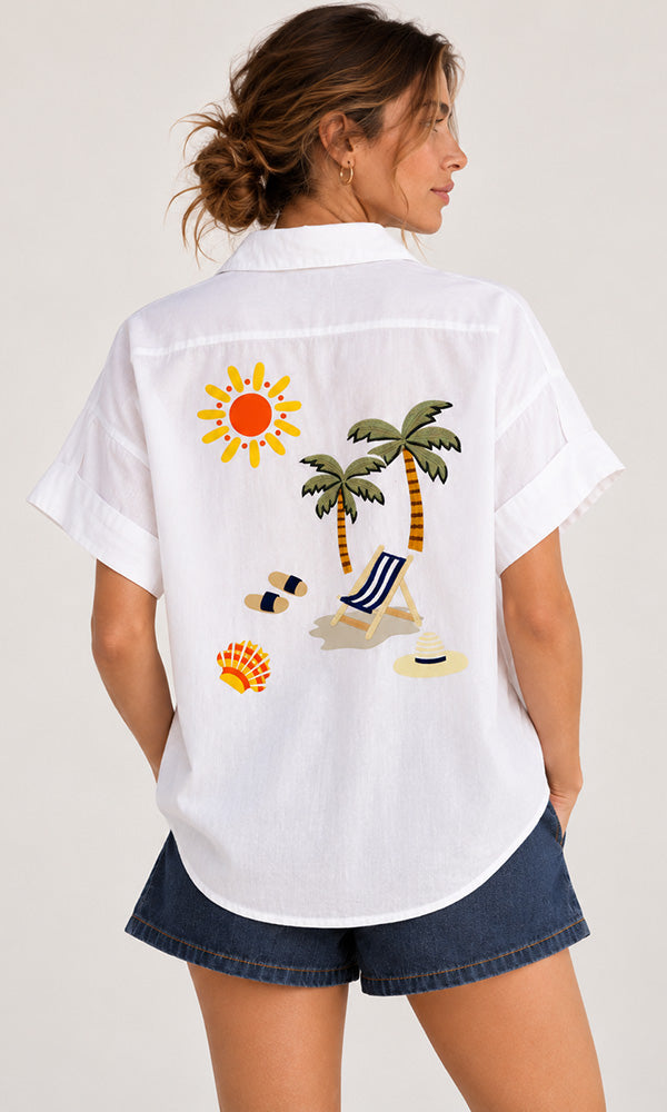 BEACH- Cotton Shirt