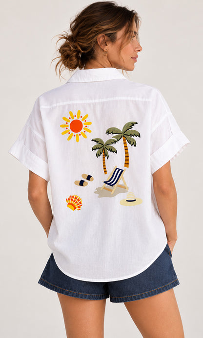 BEACH- Cotton Shirt